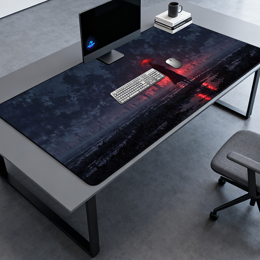 Desk Setup Dark - Gothic Mouse Pad Extra Large Gaming