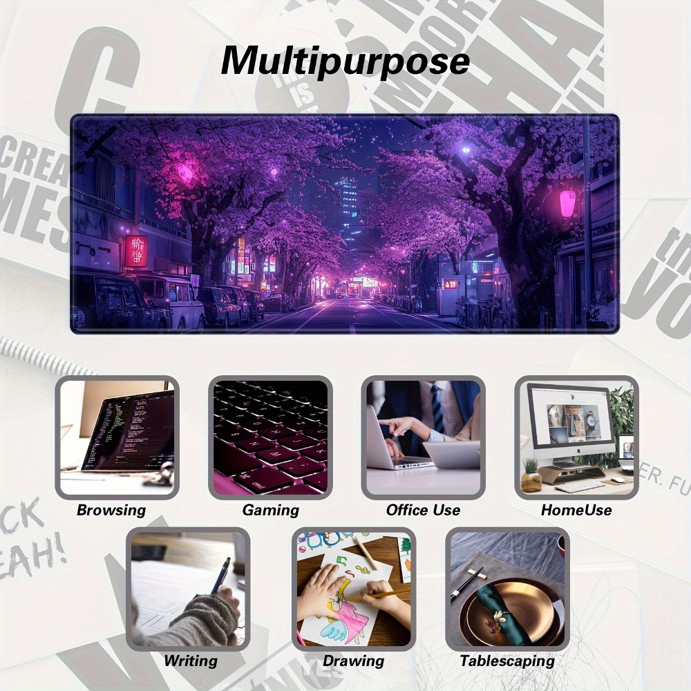 Desk Setup Pc And Laptop - Japanese street style desk mat suitable