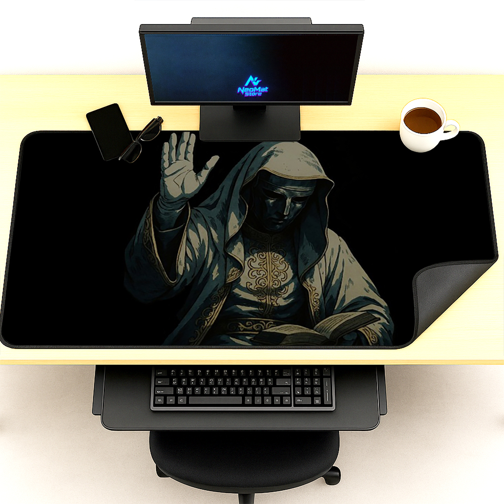 Desk Setup Dark - Gothic Desk Pad Table Mat Figure