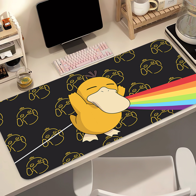 Desk Setup Rug - Natural Rubber Mouse Pad Pokemon Psyduck