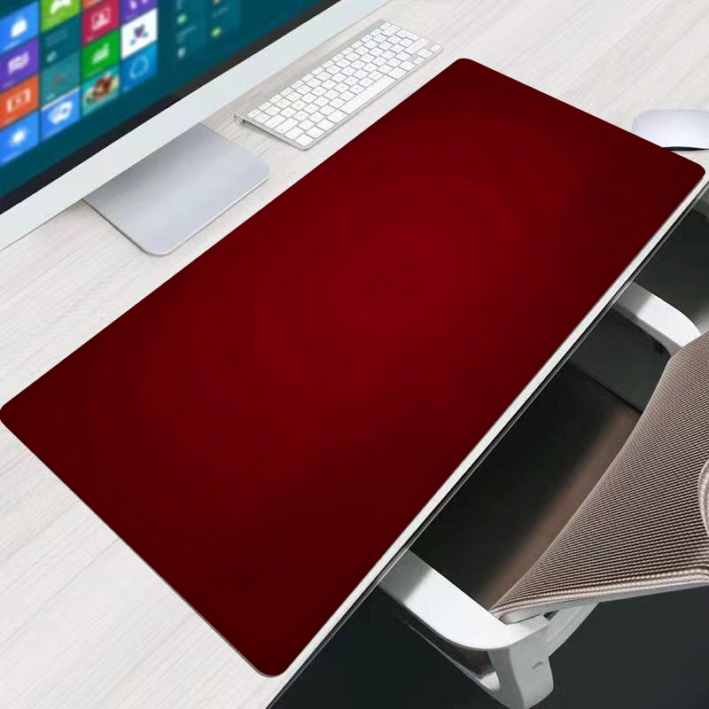 Desk Setup Rug - Red Mouse Pad Office Extended Desk