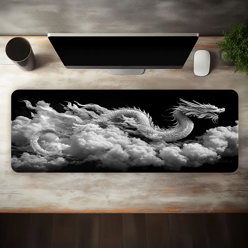 Black and White Dragon Gaming  - Desk Setup Pc And Laptop reseña y precio