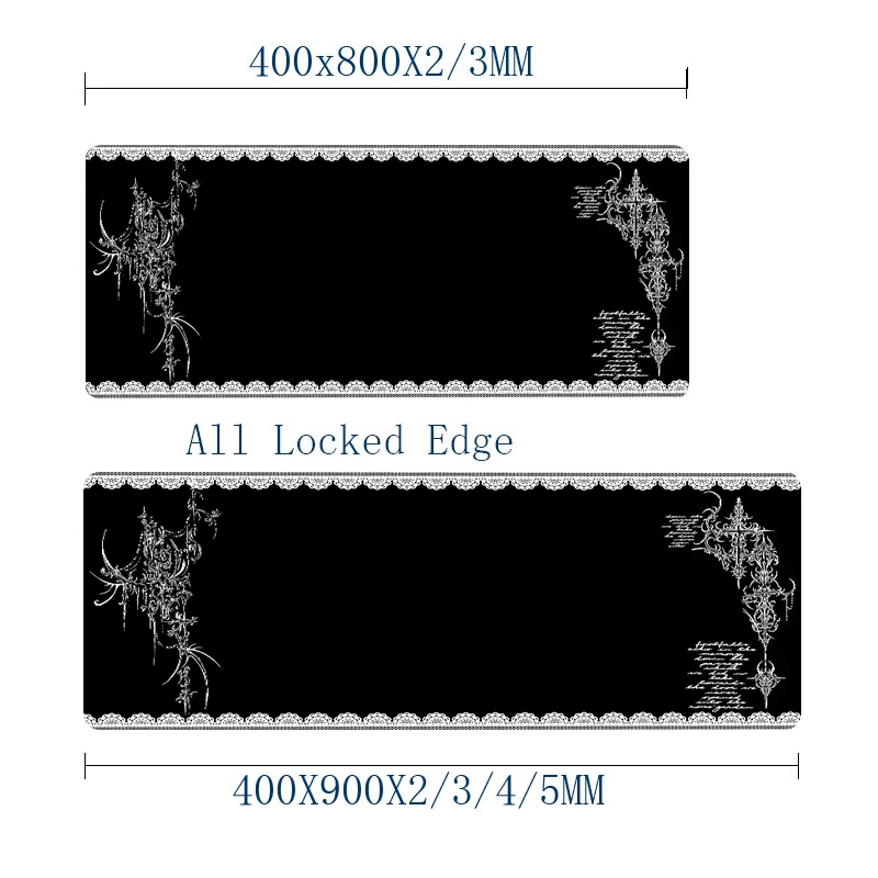 Mouse Pad Dark Style Lace Edge - Desk Setup Dark reseña y precio