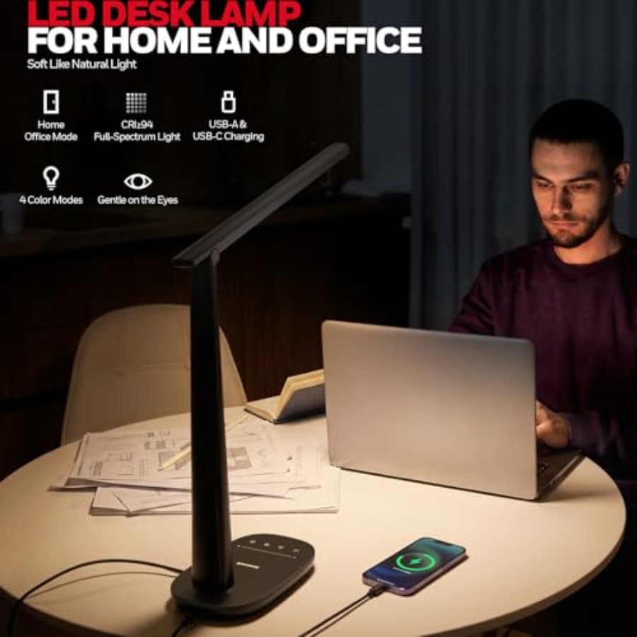 LED Desk Lamp for Home Office, - Led Desk Light Usb reseña y precio