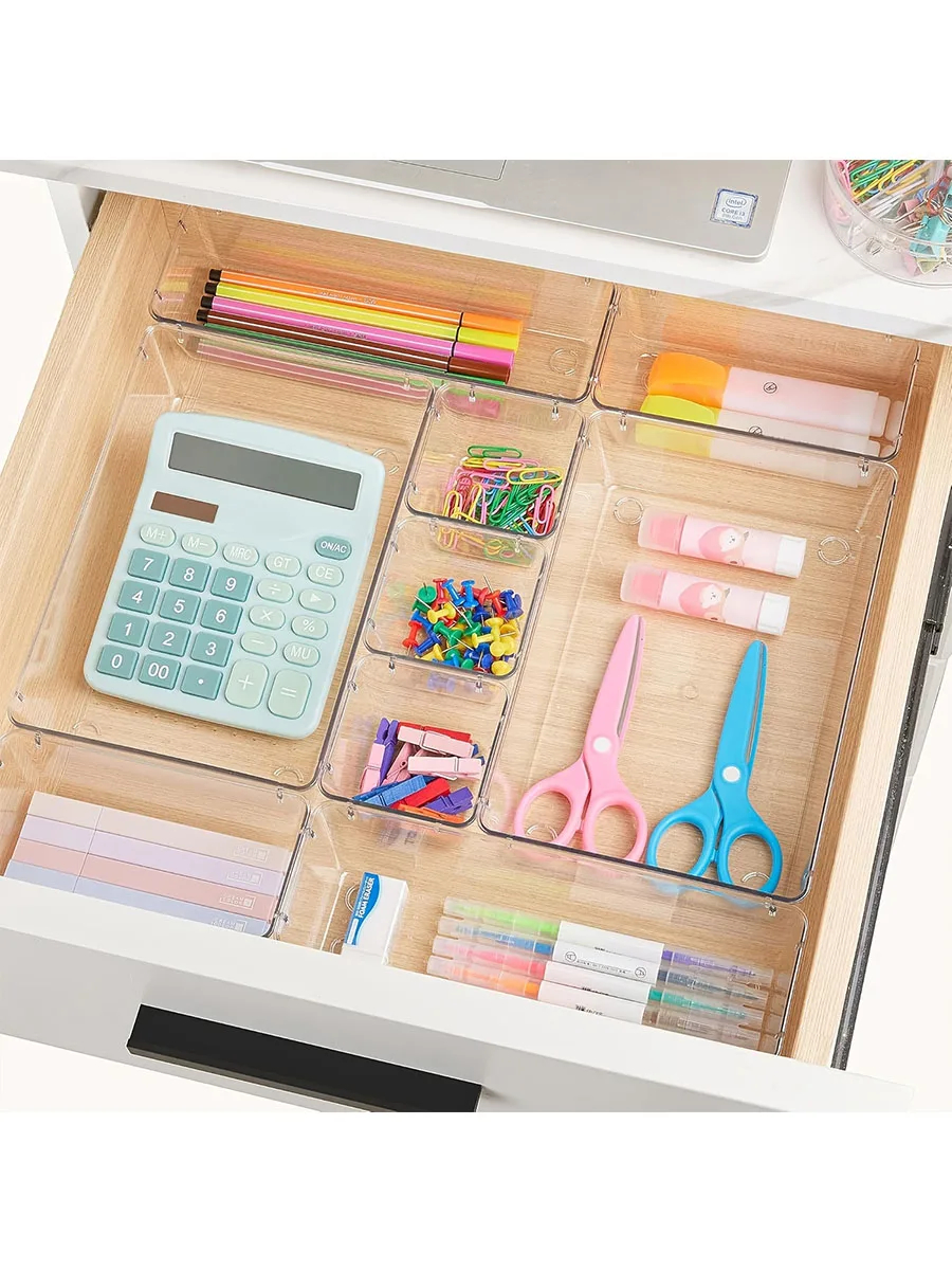 6/9/12Pack Drawer Organizers C - Desk Drawer Unit reseña y precio