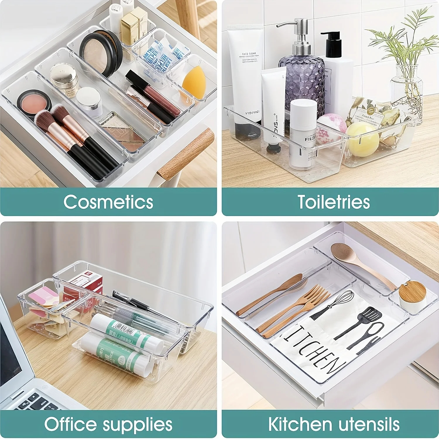 6/9/12Pack Drawer Organizers C - Desk Drawer Unit reseña y precio