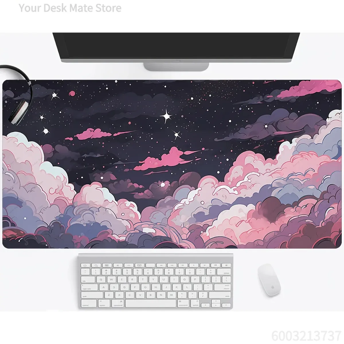 Cute Pink Purple Anime Rubber  - Desk Setup Pc And Laptop reseña y precio
