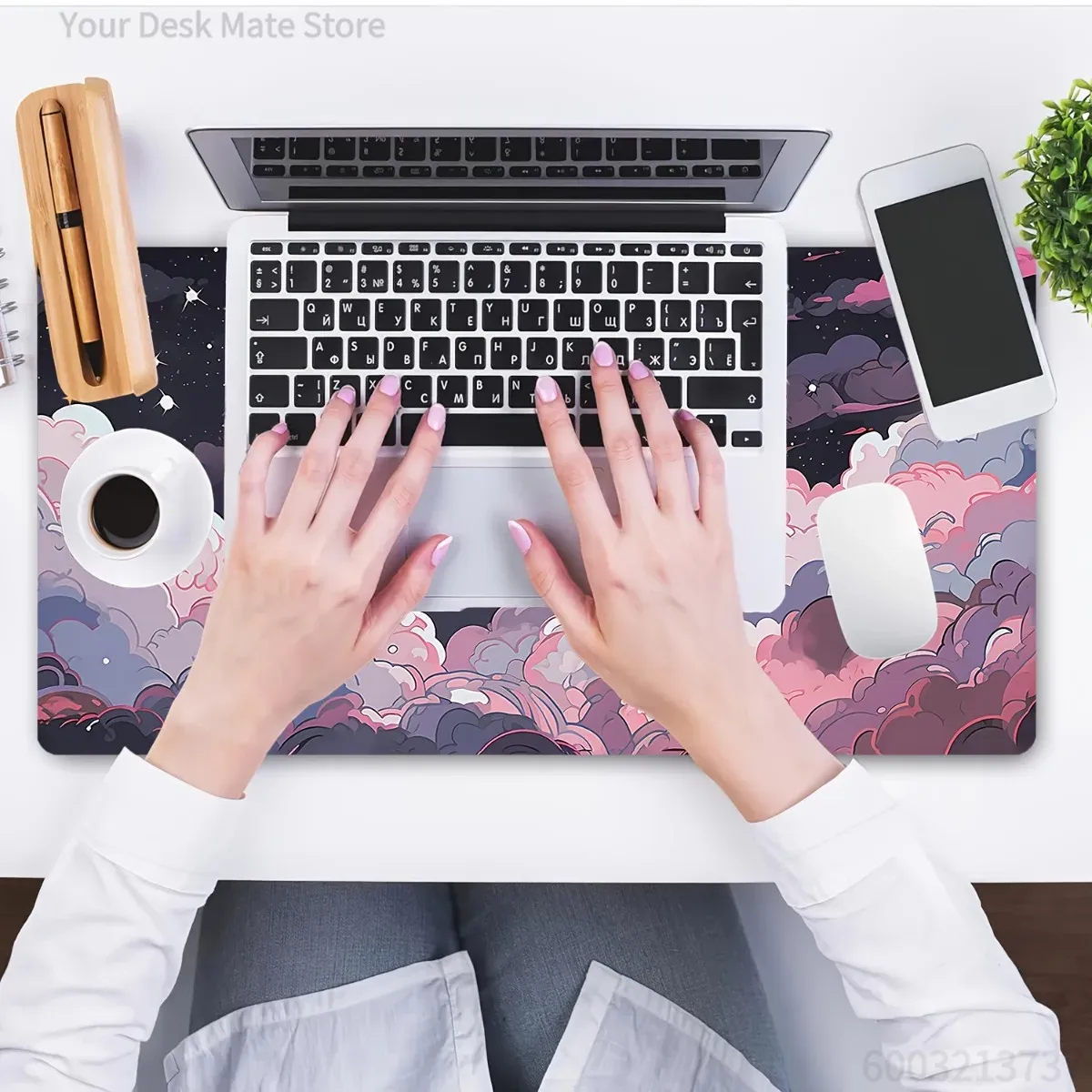 Cute Pink Purple Anime Rubber  - Desk Setup Pc And Laptop reseña y precio