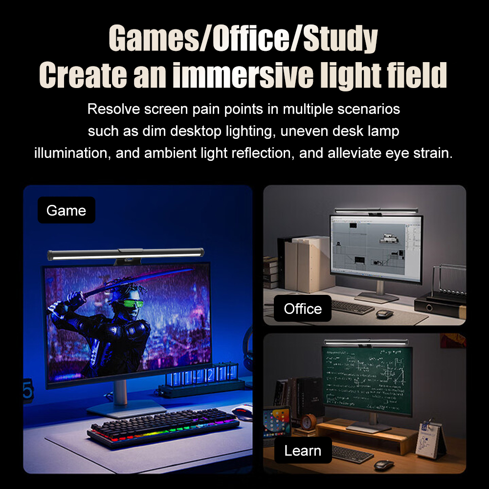 Setup Dimming Monitor Light Ba - Desk Setup On Bed reseña y precio