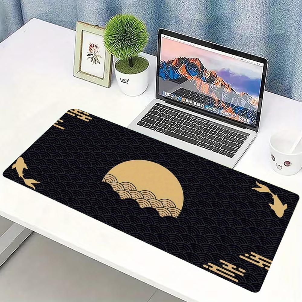Japanese Golden Wave Moon Koi  - Desk Setup Pc And Laptop reseña y precio