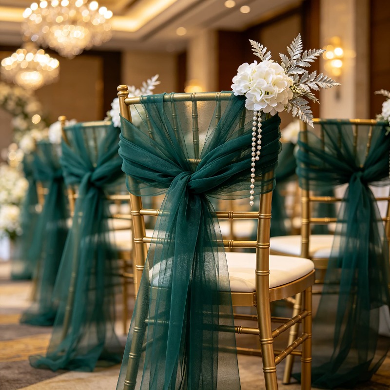 Dark Green Sheer Tulle Fabric  - Desk Setup Dark reseña y precio