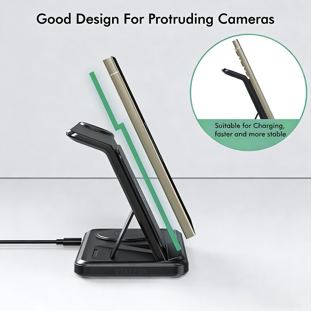 3 in 1 Fast Wireless Charger S - Desk Setup Apple reseña y precio