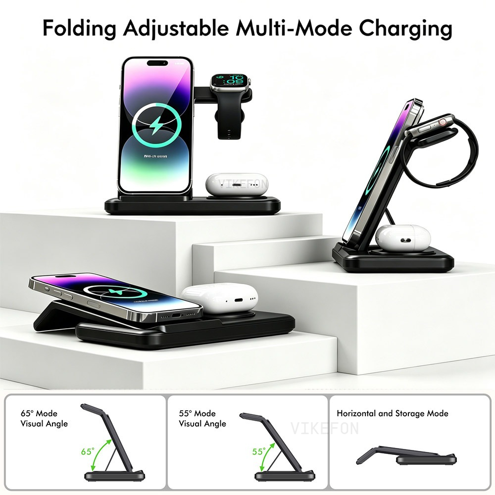 3 in 1 Fast Wireless Charger S - Desk Setup Apple reseña y precio
