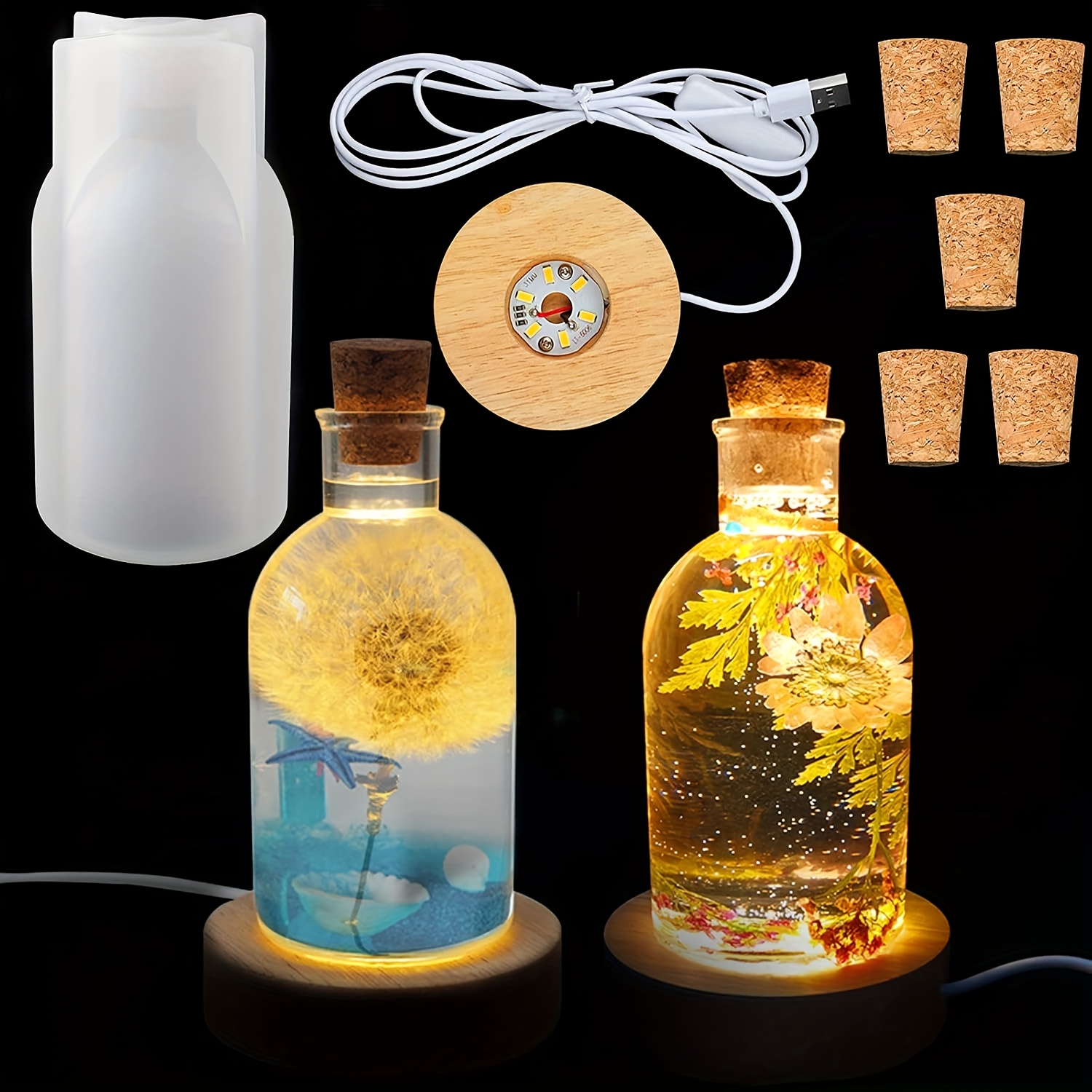 Drift Bottle Light Resin Mold  - Led Desk Light Usb reseña y precio