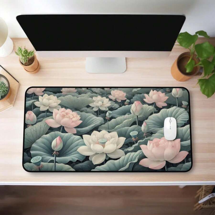 Large Lotus Flower Desk Mat No - Desk Setup Inspiration reseña y precio