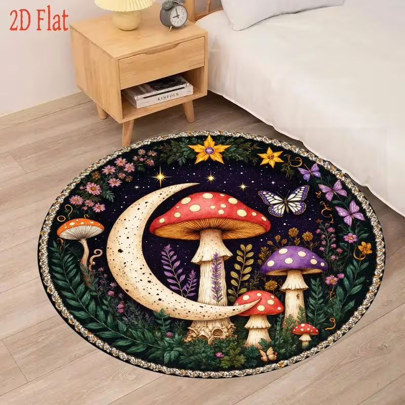 Vintage Moon Mushroom Butterfl - Desk Setup Dark reseña y precio