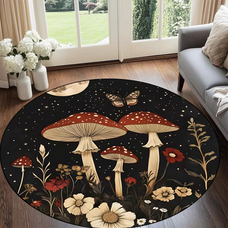 Vintage Moon Mushroom Butterfl - Desk Setup Dark reseña y precio
