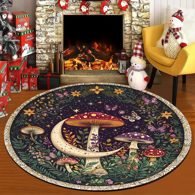 Vintage Moon Mushroom Butterfl - Desk Setup Dark reseña y precio