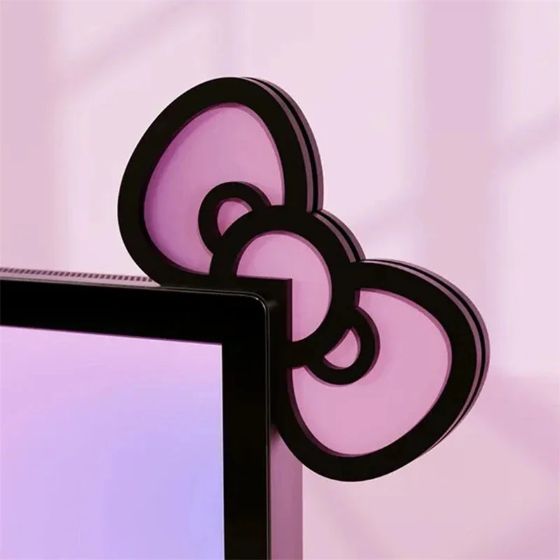 Kawaii Pink Acrylic Bow Monito - Desk Setup Gaming Pc reseña y precio