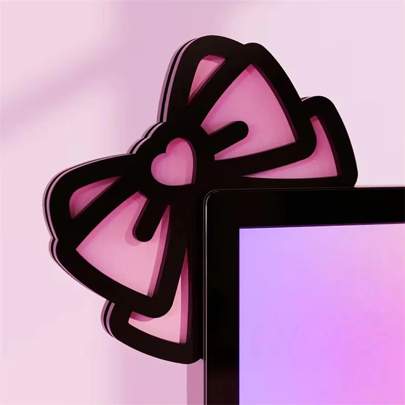 Kawaii Pink Acrylic Bow Monito - Desk Setup Gaming Pc reseña y precio