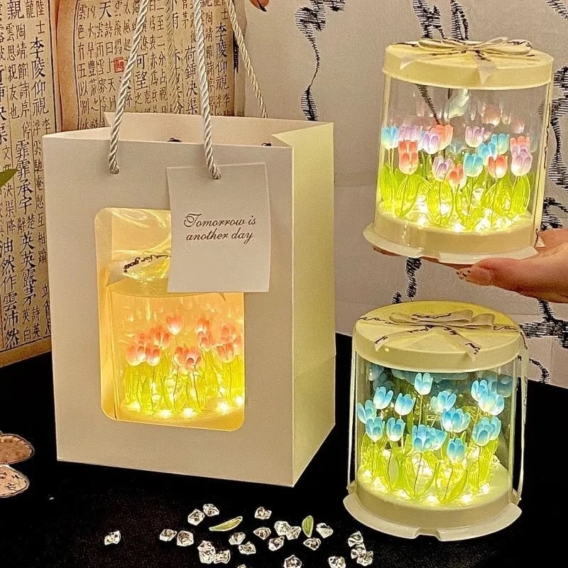 DIY Tulip Lamp Simulation Flow - Desk Setup Lighting reseña y precio