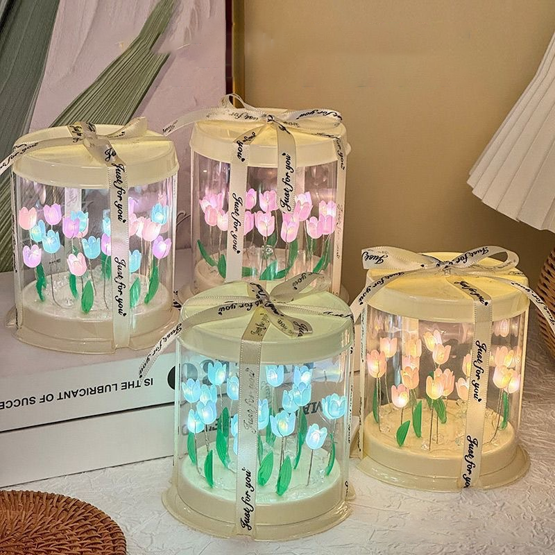 DIY Tulip Lamp Simulation Flow - Desk Setup Lighting reseña y precio
