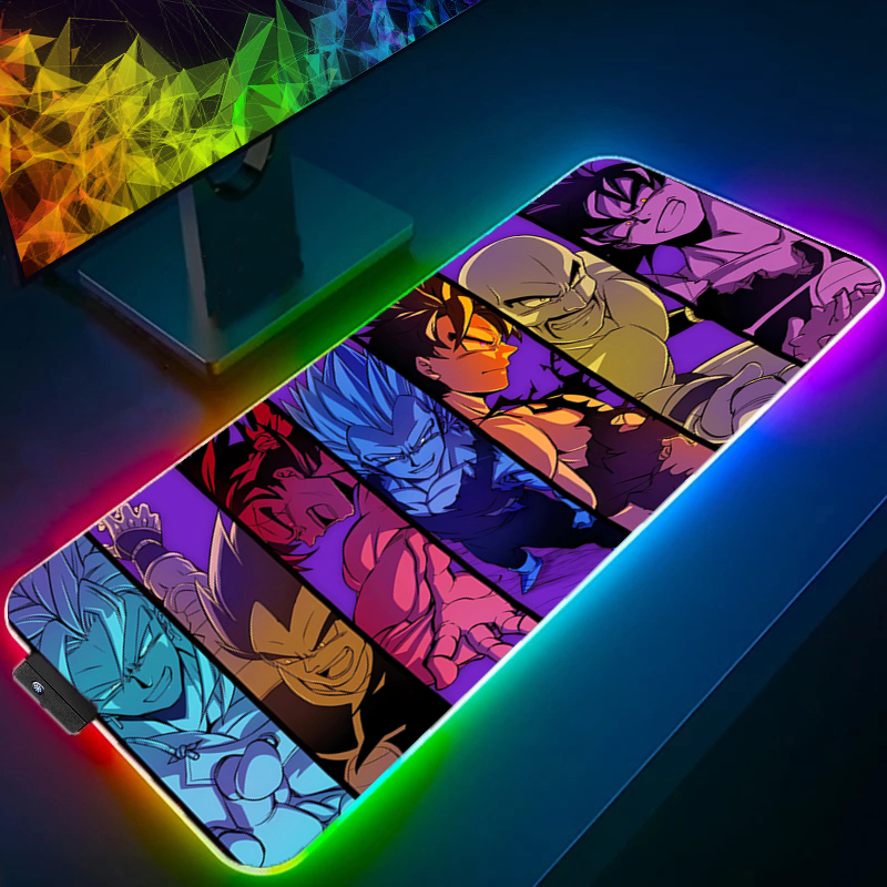 LED Mouse pad Dragon Ball Comp - Desk Setup Rug reseña y precio