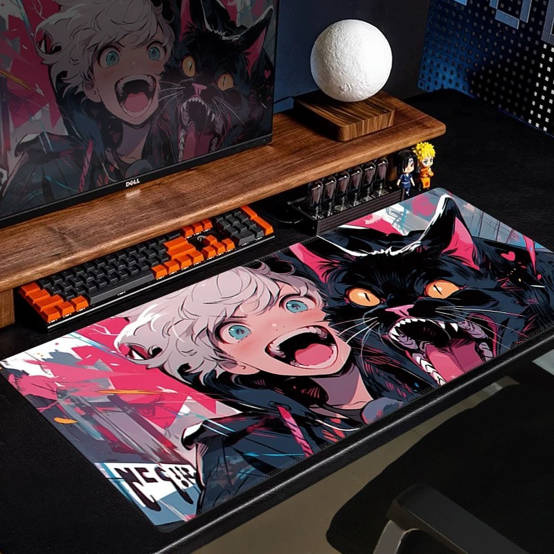 Anime Black Cat Gaming Mouse P - Desk Setup Gaming Pc reseña y precio
