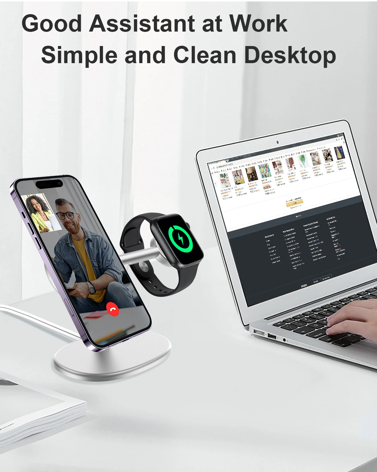 EWA 2-in-1 Desktop Phone Stand - Desk Setup Apple reseña y precio