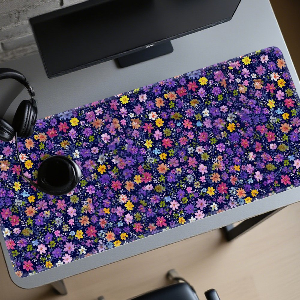 Floral Pattern Desk Mat Large  - Desk Setup Dark reseña y precio