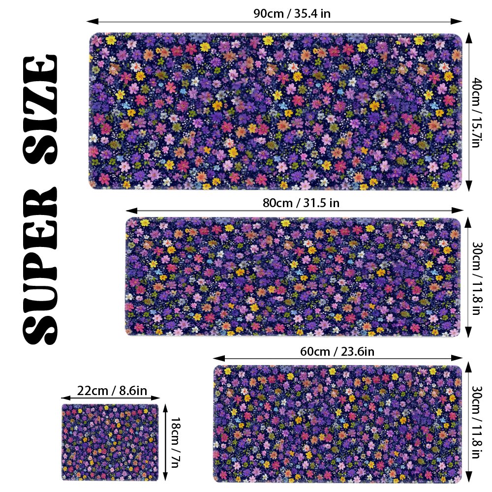 Floral Pattern Desk Mat Large  - Desk Setup Dark reseña y precio