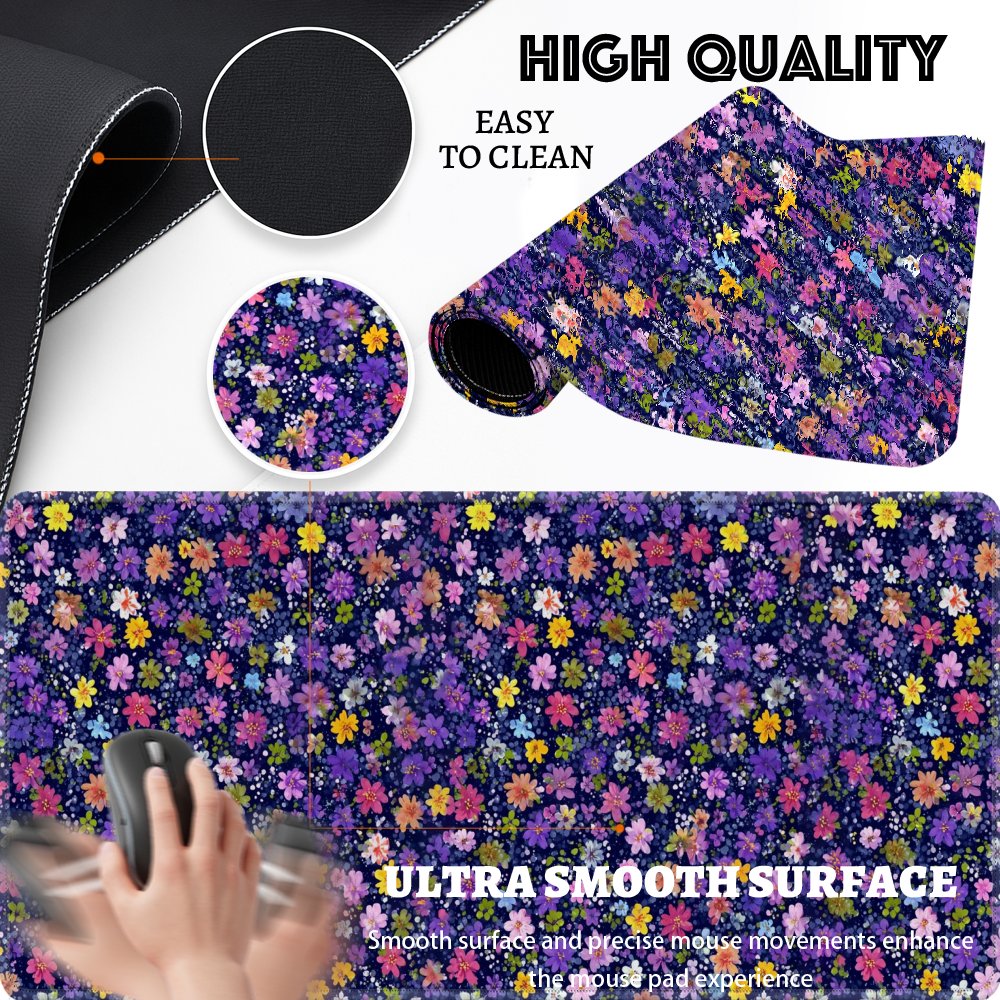 Floral Pattern Desk Mat Large  - Desk Setup Dark reseña y precio