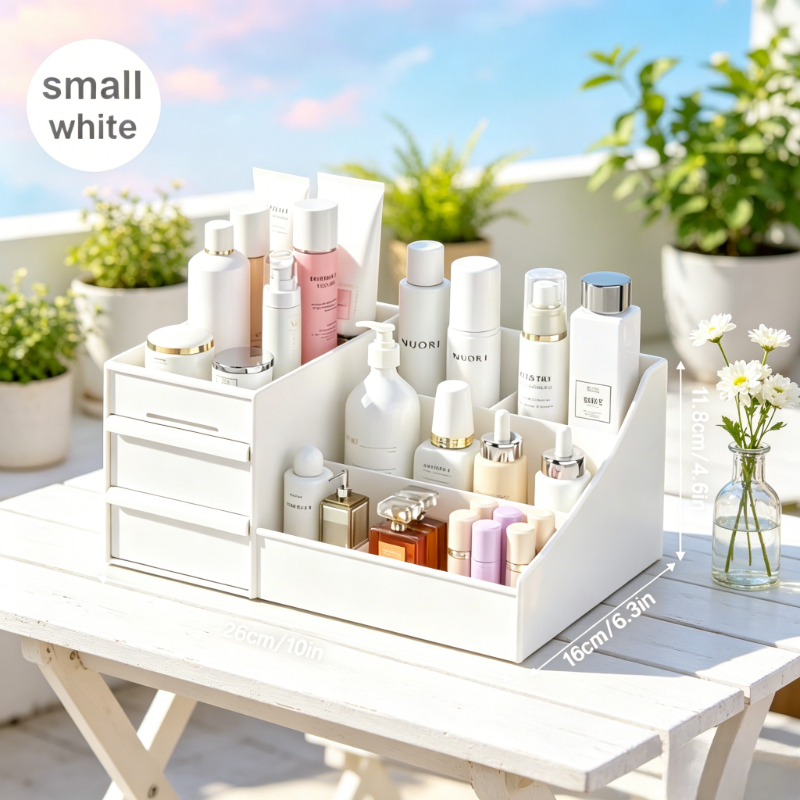 Desktop White Plastic Makeup S - Desk Drawer Unit reseña y precio