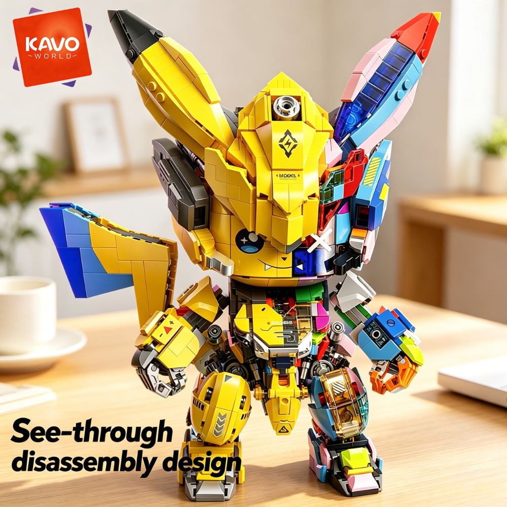 KAVOWORLD 1505PCS DIY Mecha Mo - Desk Setup Build reseña y precio