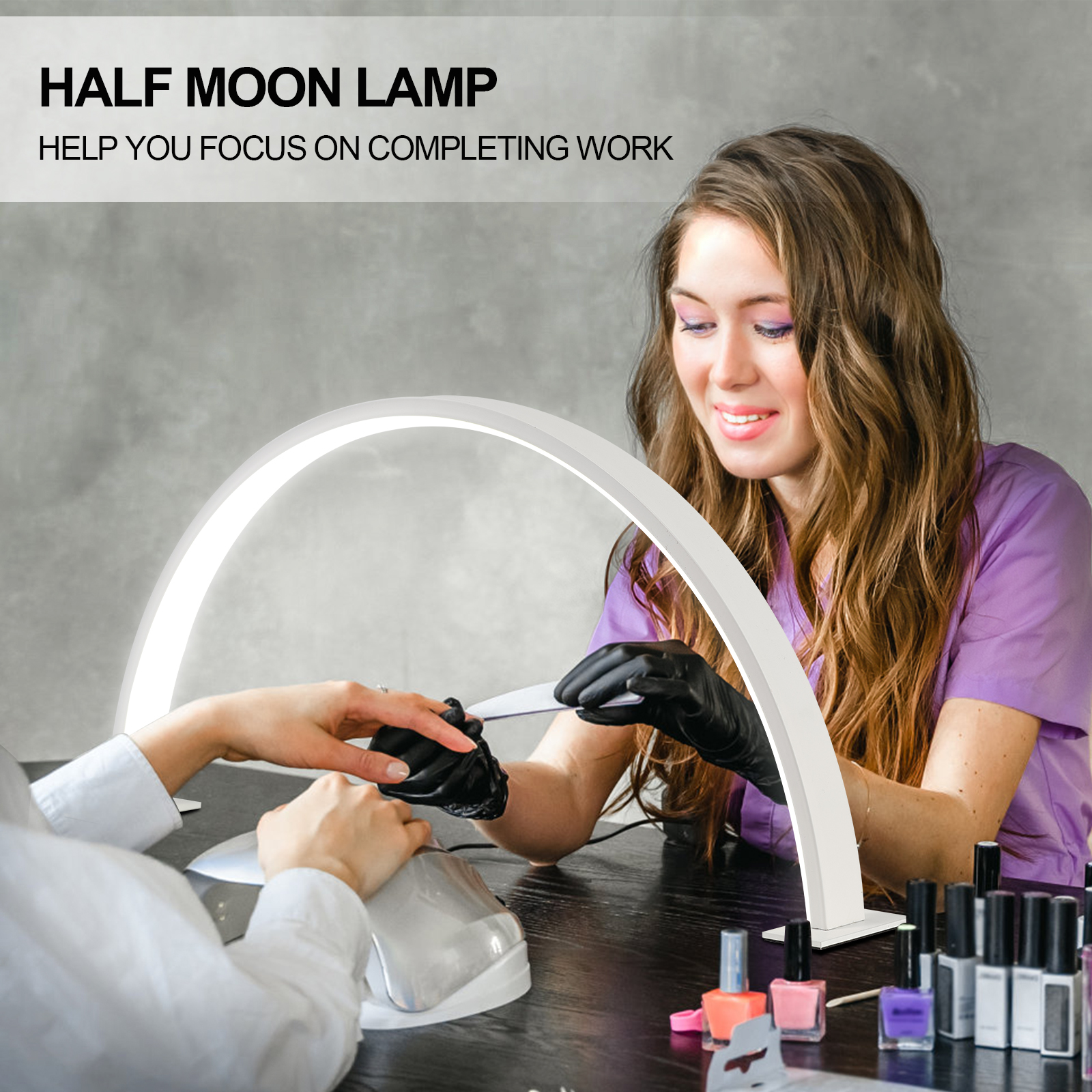 Half Moon U-Shaped Nail Lamp H - Desk Setup Lighting reseña y precio