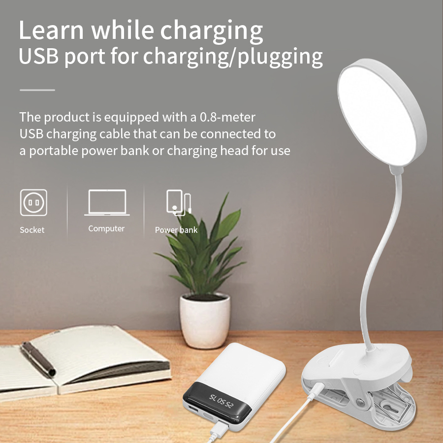 LED Clip Desk Lamp 360° Flexib - Led Desk Light Usb reseña y precio