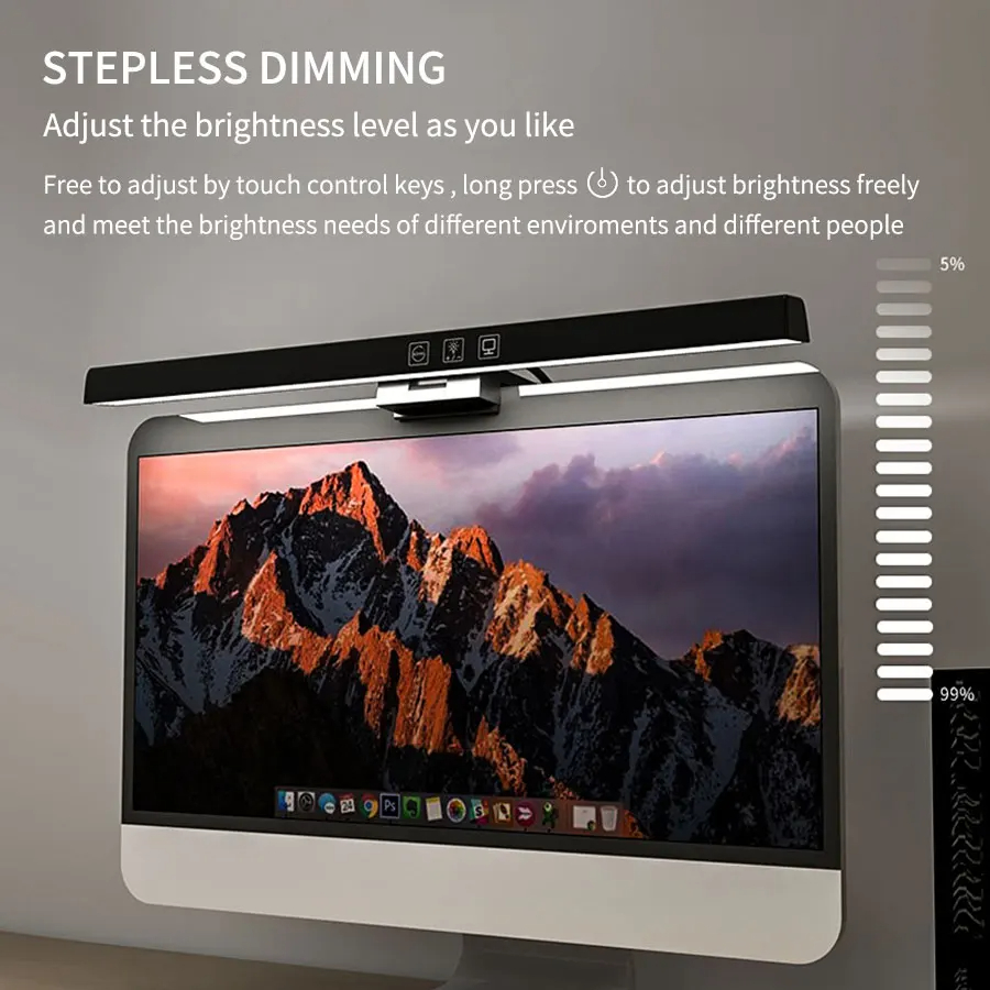 LED Monitor Light Bar 33cm 50c - Desk Setup On Bed reseña y precio