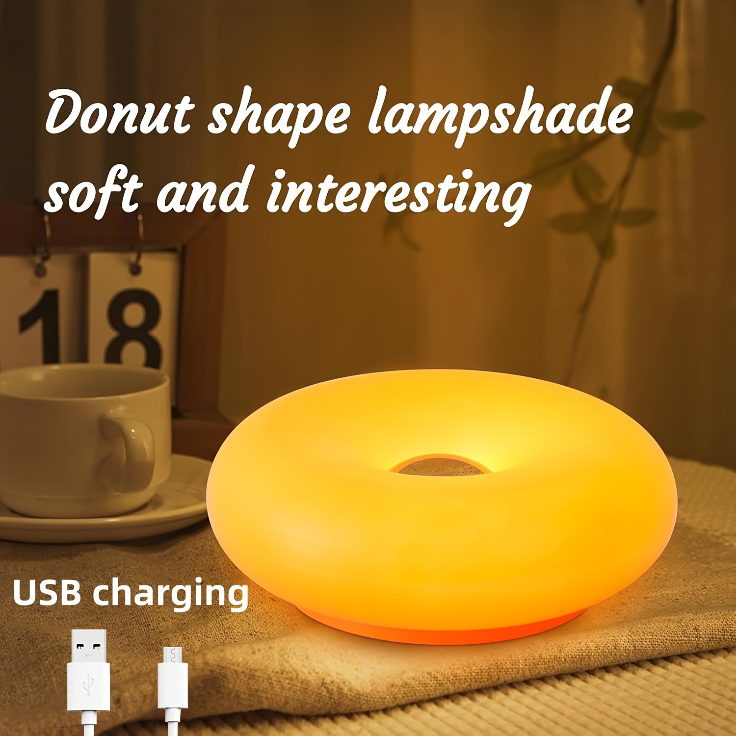 US Patented Retro-Modern Donut - Desk Setup Lighting reseña y precio