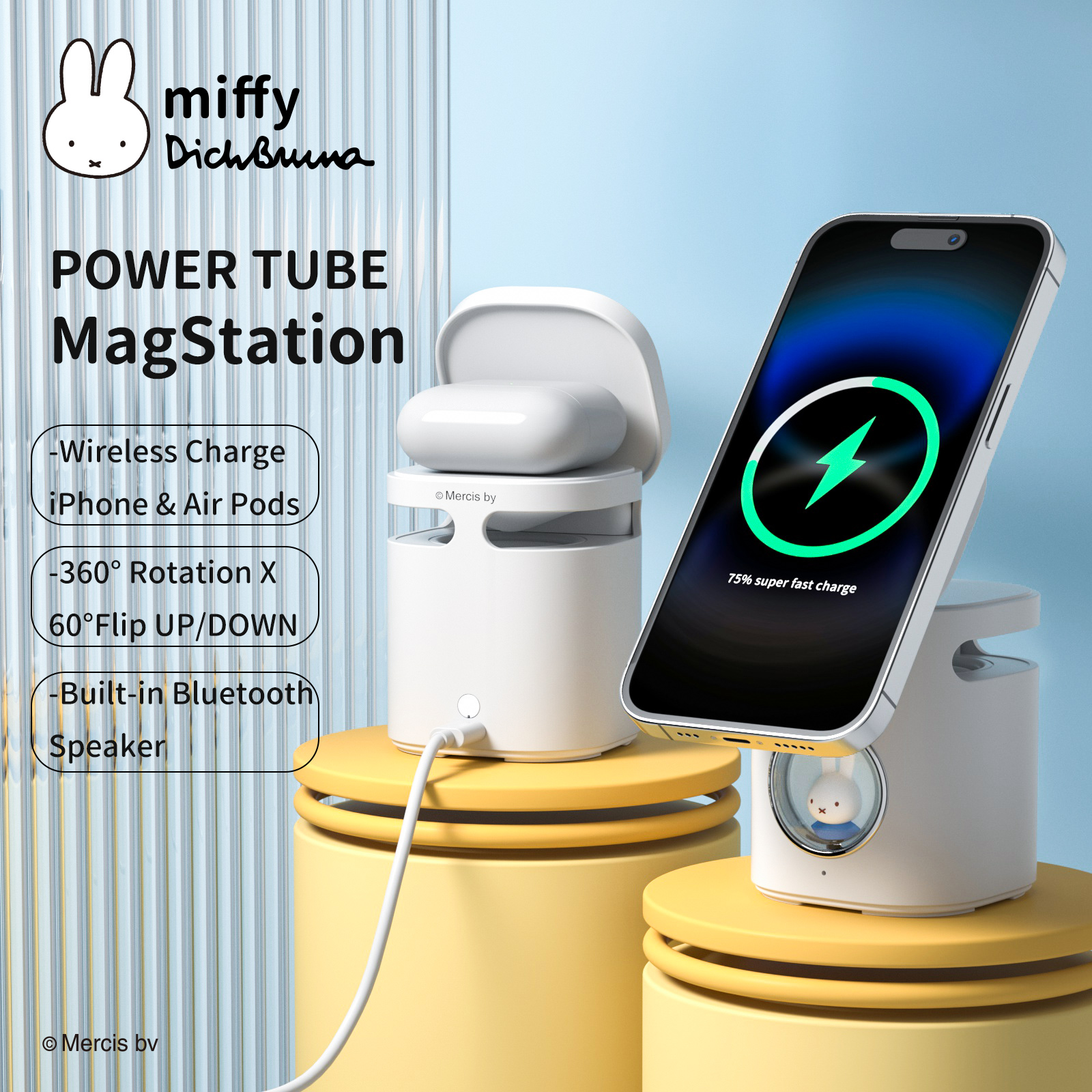 Miffy X MIPOW PowerTube MagSta - Desk Setup Apple reseña y precio