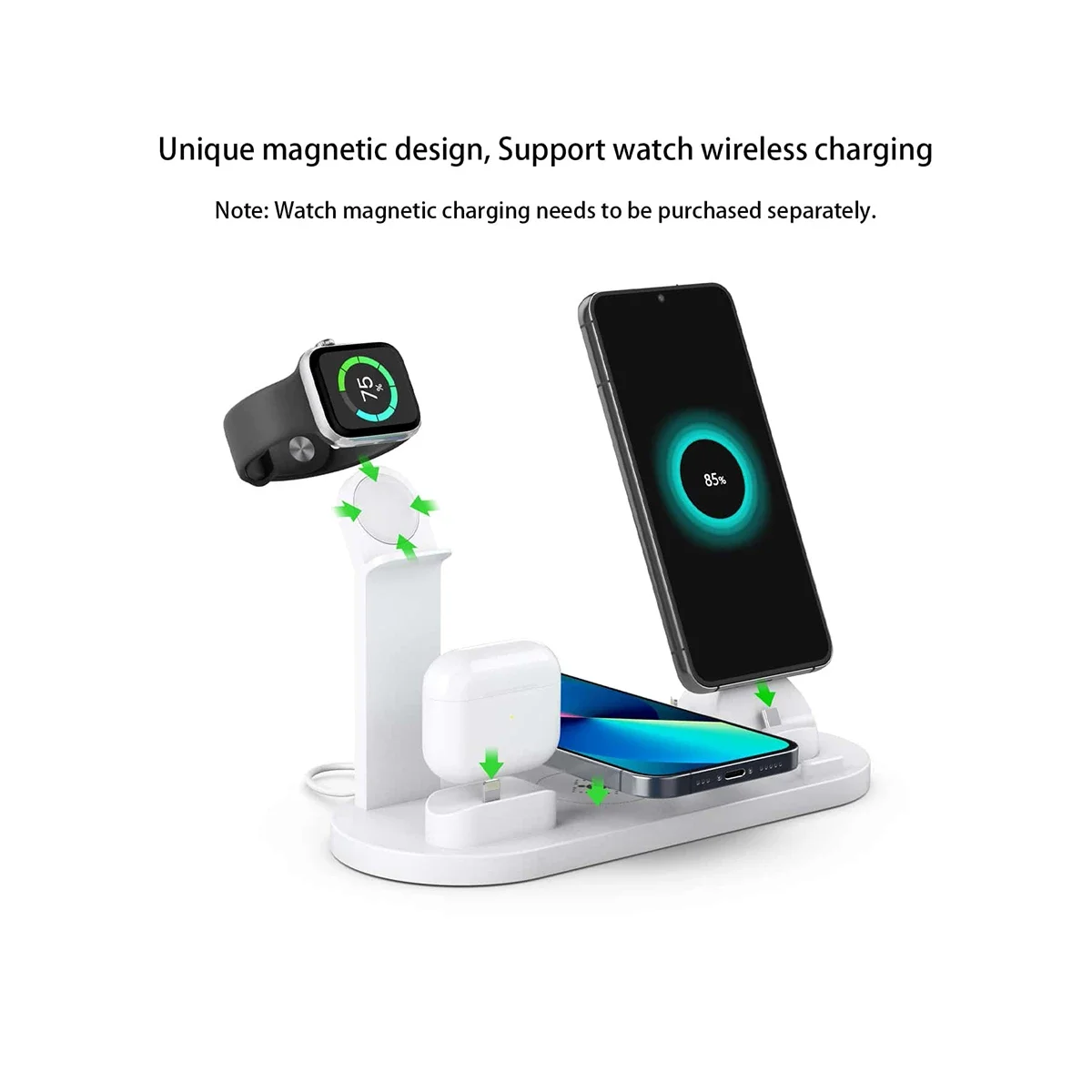 7 In 1 Wireless Charger Stand  - Desk Setup Apple reseña y precio