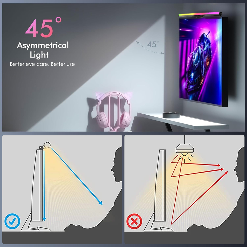 RGB Lightbar Monitor Light Bar - Desk Setup On Bed reseña y precio