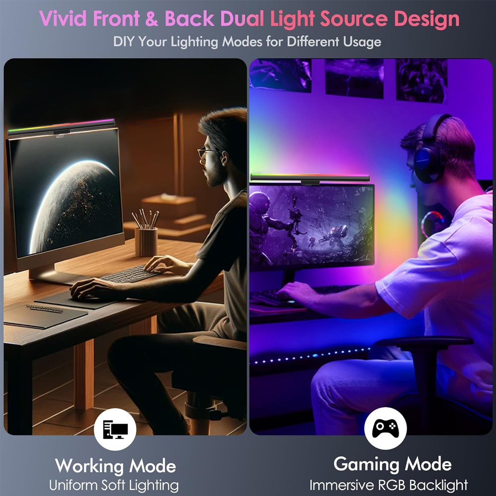 RGB Lightbar Monitor Light Bar - Desk Setup On Bed reseña y precio