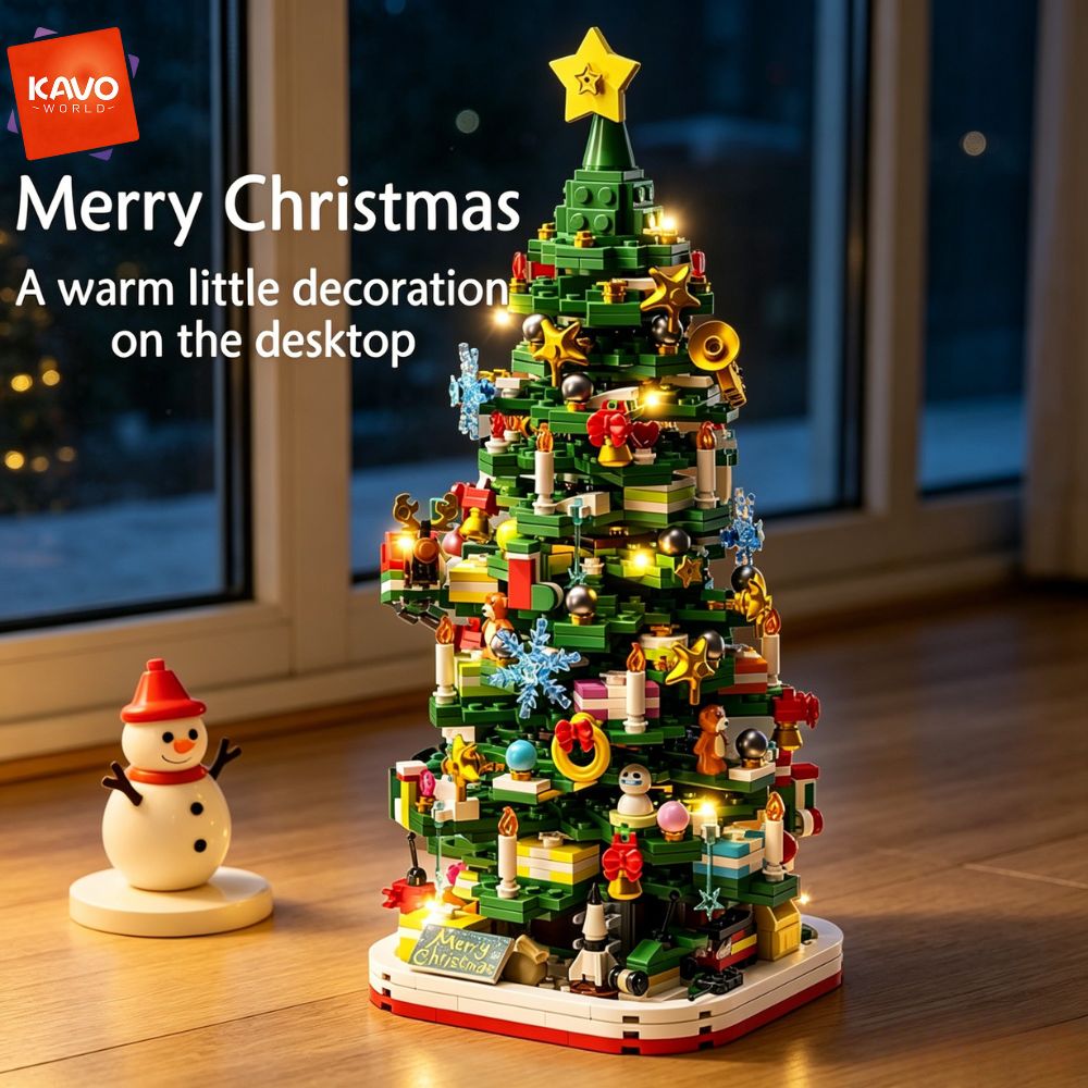 KAVOWORLD 1024pcs Christmas Tr - Desk Setup Build reseña y precio