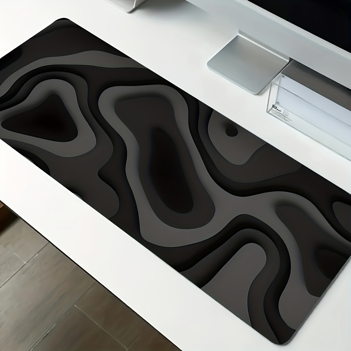 Smooth Rubber Mouse Pad Black  - Desk Setup Pc And Laptop reseña y precio