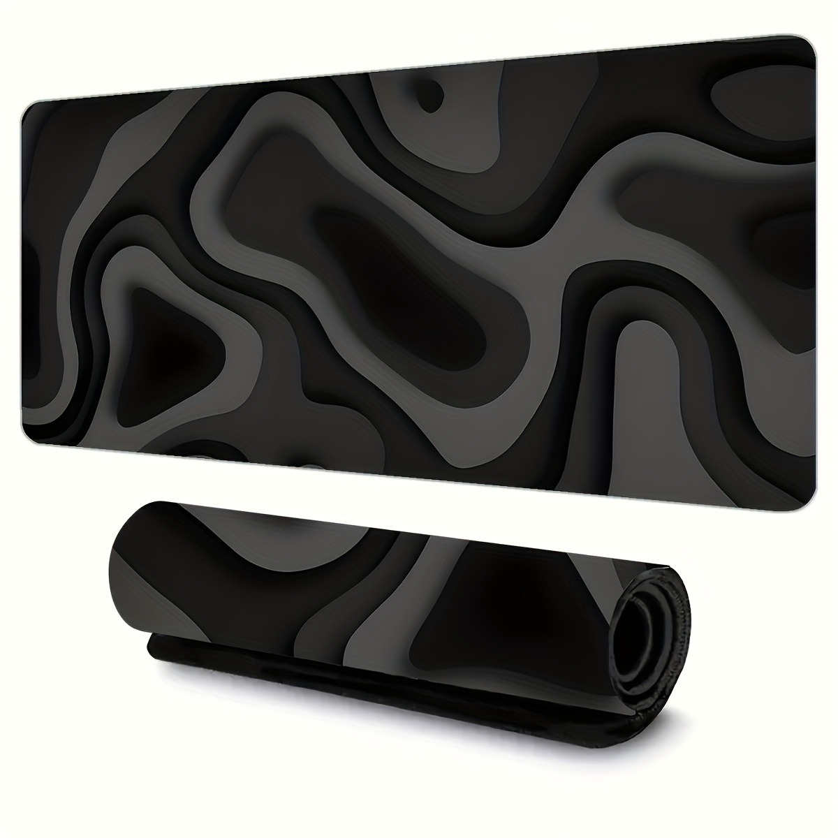 Smooth Rubber Mouse Pad Black  - Desk Setup Pc And Laptop reseña y precio