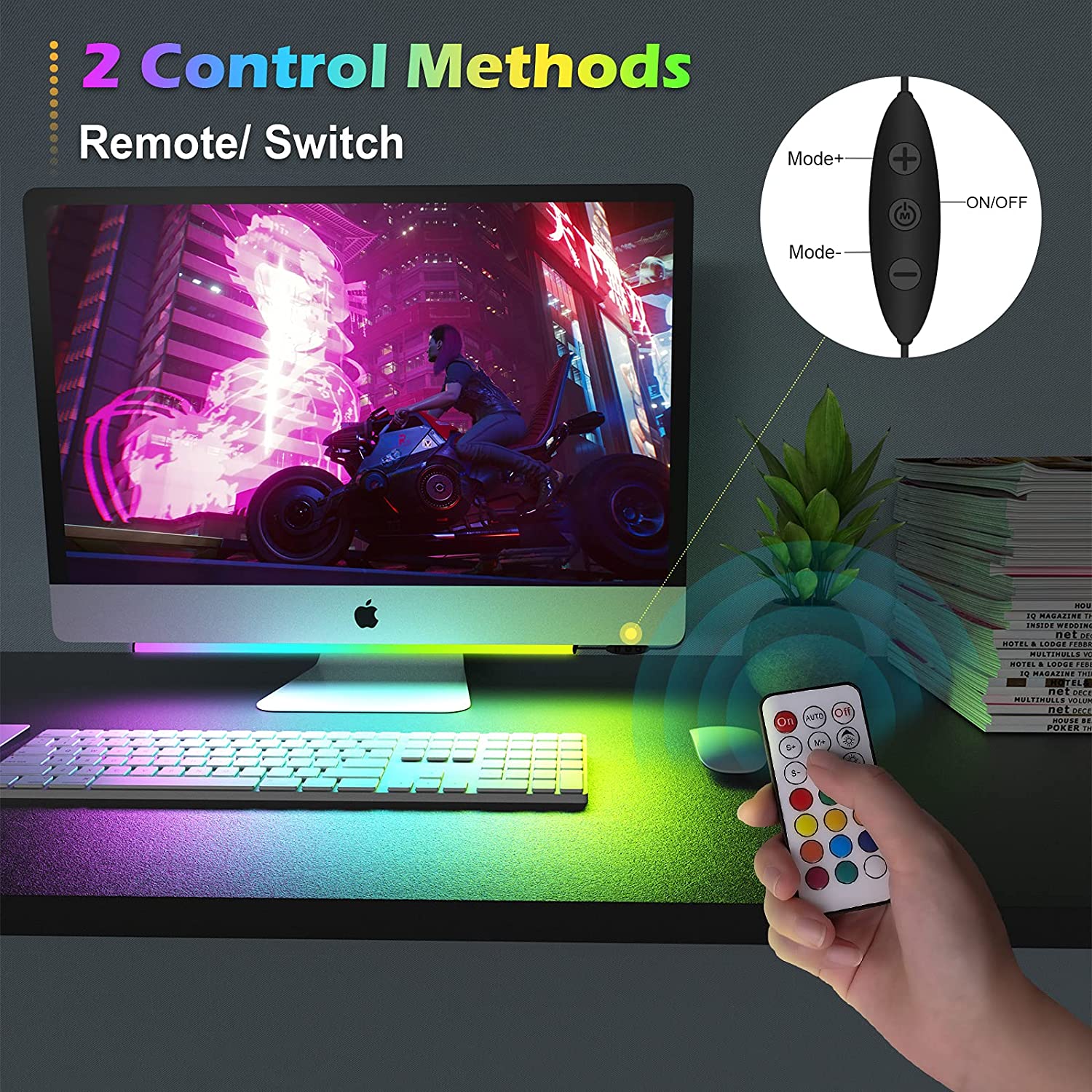Under Monitor Light Bar RGB Dr - Desk Setup Gaming Pc reseña y precio